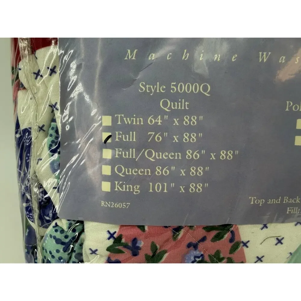 Primrose Dresden Elegance Full Quilt Floral Cotton Blend USA New Sealed
